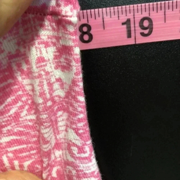 Talbots Cardigan Sweater, button-down, round neck,pink w/ green trim - Picture 7 of 9